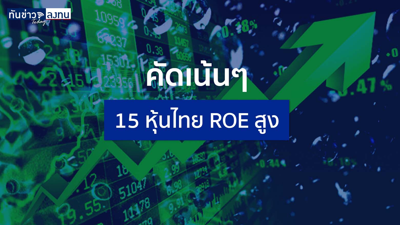 คัดเน้นๆ 15 หุ้นไทย ROE สูง