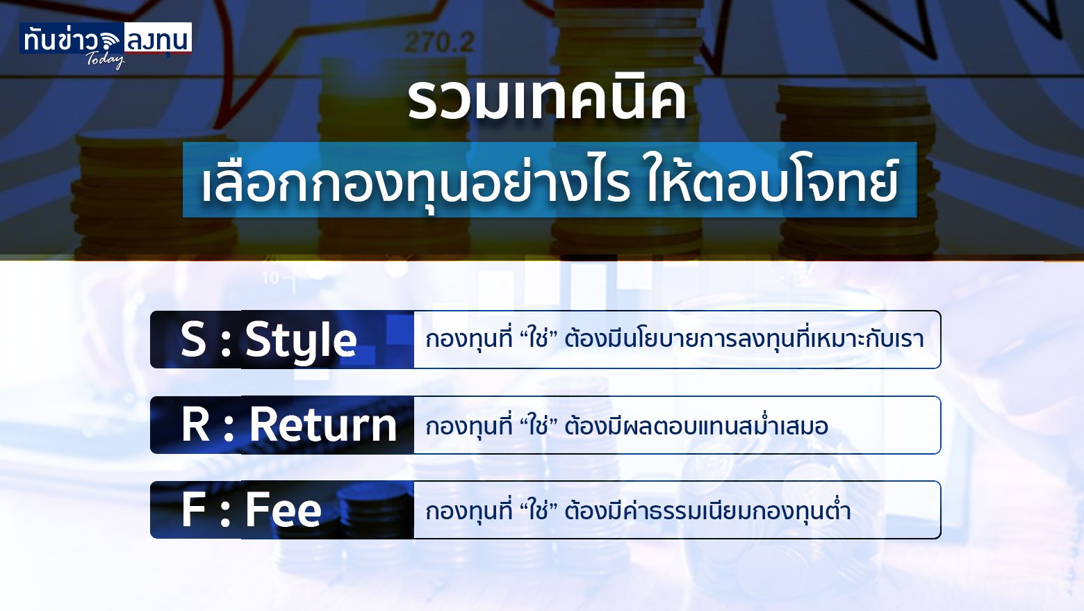 รวมเทคนิคเลือกกองทุนอย่างไร ให้ตอบโจทย์