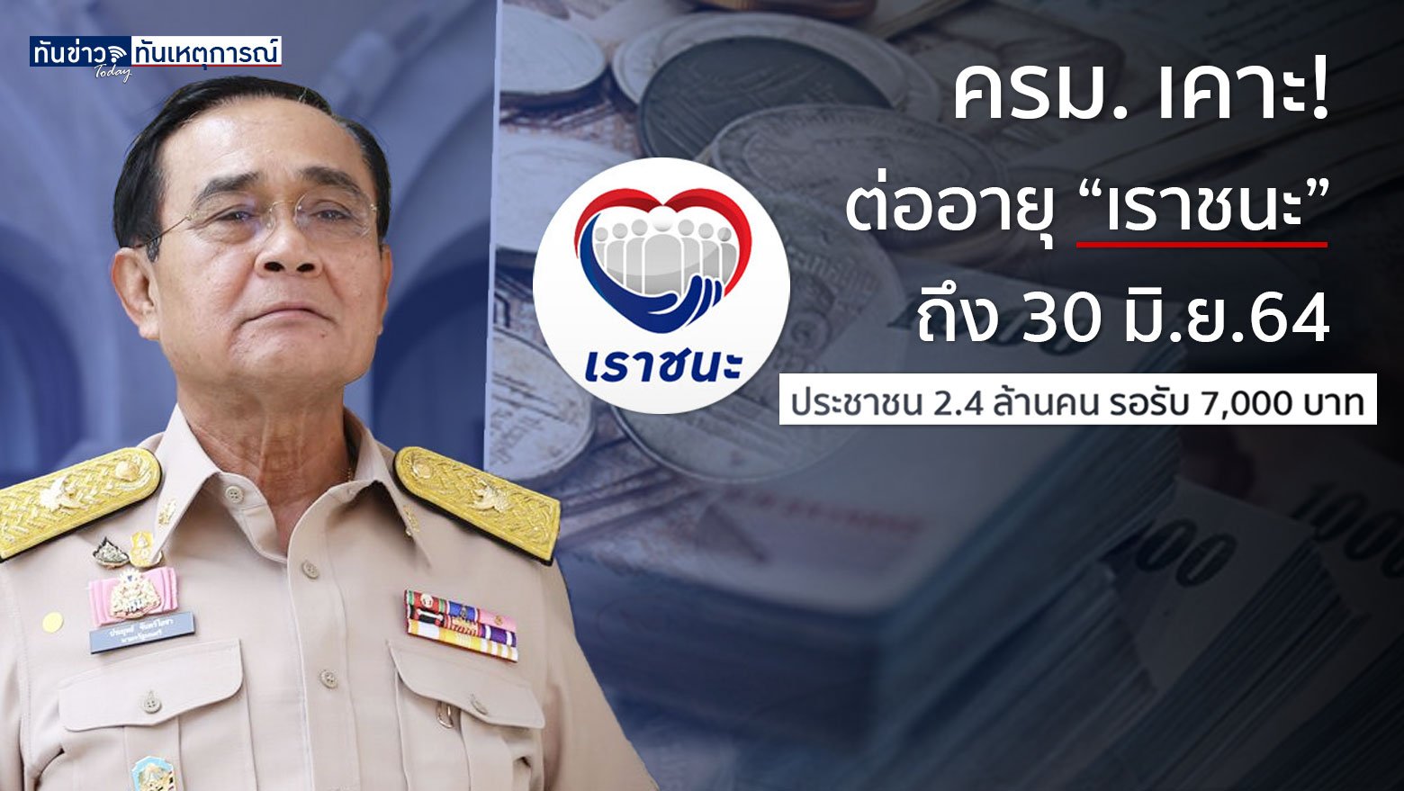 ครม. เคาะ! ต่ออายุ “เราชนะ” ถึง 30 มิ.ย.64